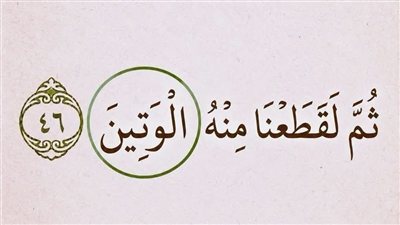 ماهو ( الْوَتِينَ ) المذكور في هذه الآية....؟