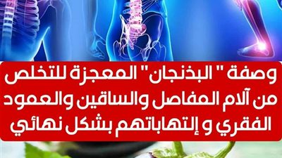 وصفه الباذنجان لعلاج العمود الفقرى والساقين