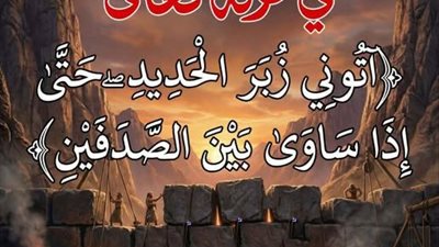 تفسير قوله تعالى آتوني زبر الحديد حتى إذا ساوى بين الصدفين قال انفخوا حتى إذا جعله نارا قال آتوني أفرغ عليه قطرا 